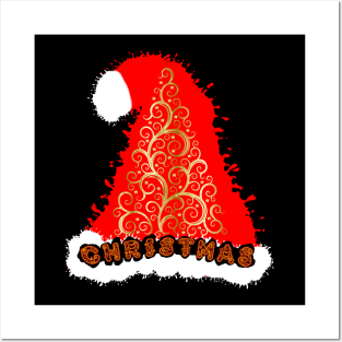 Christmas hat Posters and Art